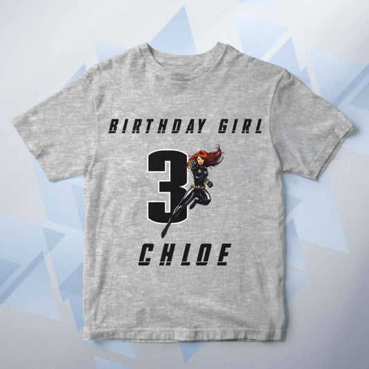 Personalised Super Hero Widow Birthday Classic Kid's T Shirt