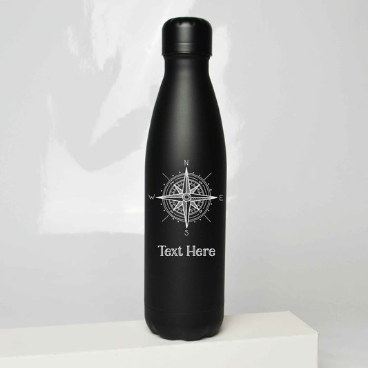 Personalised Compass Design Engraved Thermos Bottle 500ml