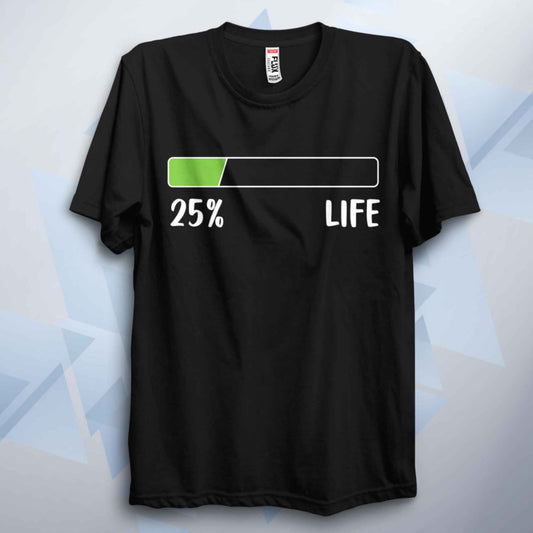 Personalised Life Percentage Bar Funny Unisex T Shirt