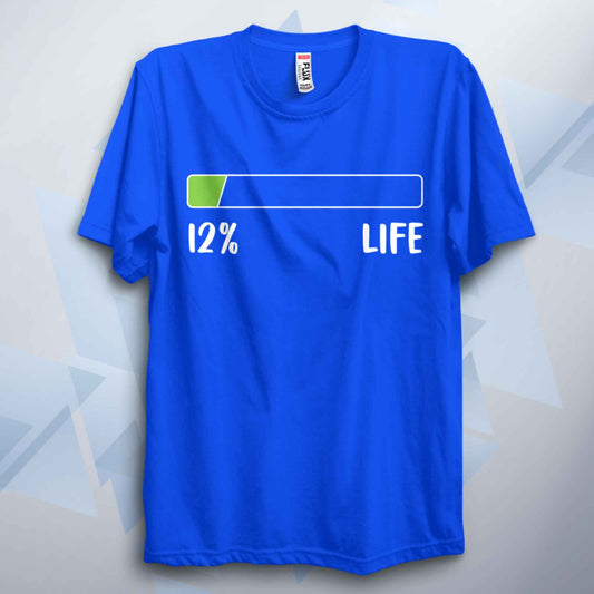 Personalised Life Percentage Bar Funny Unisex T Shirt