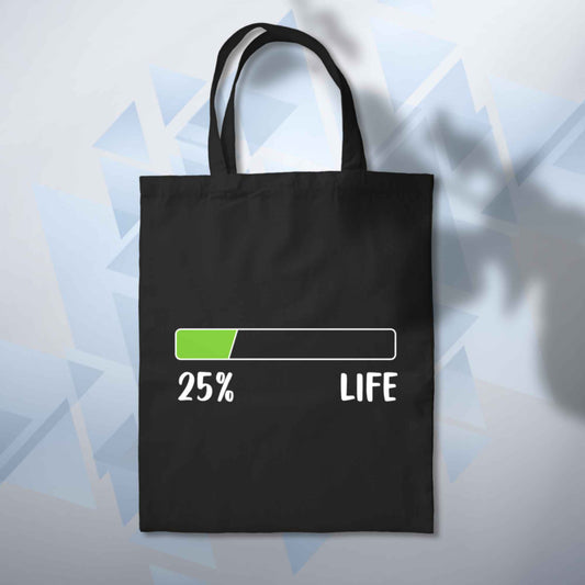 Personalised Life Percentage Bar Funny Tote 10L Bag