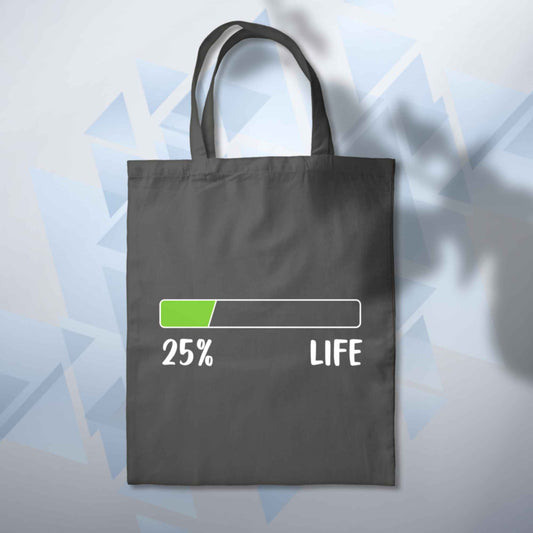 Personalised Life Percentage Bar Funny Tote 10L Bag