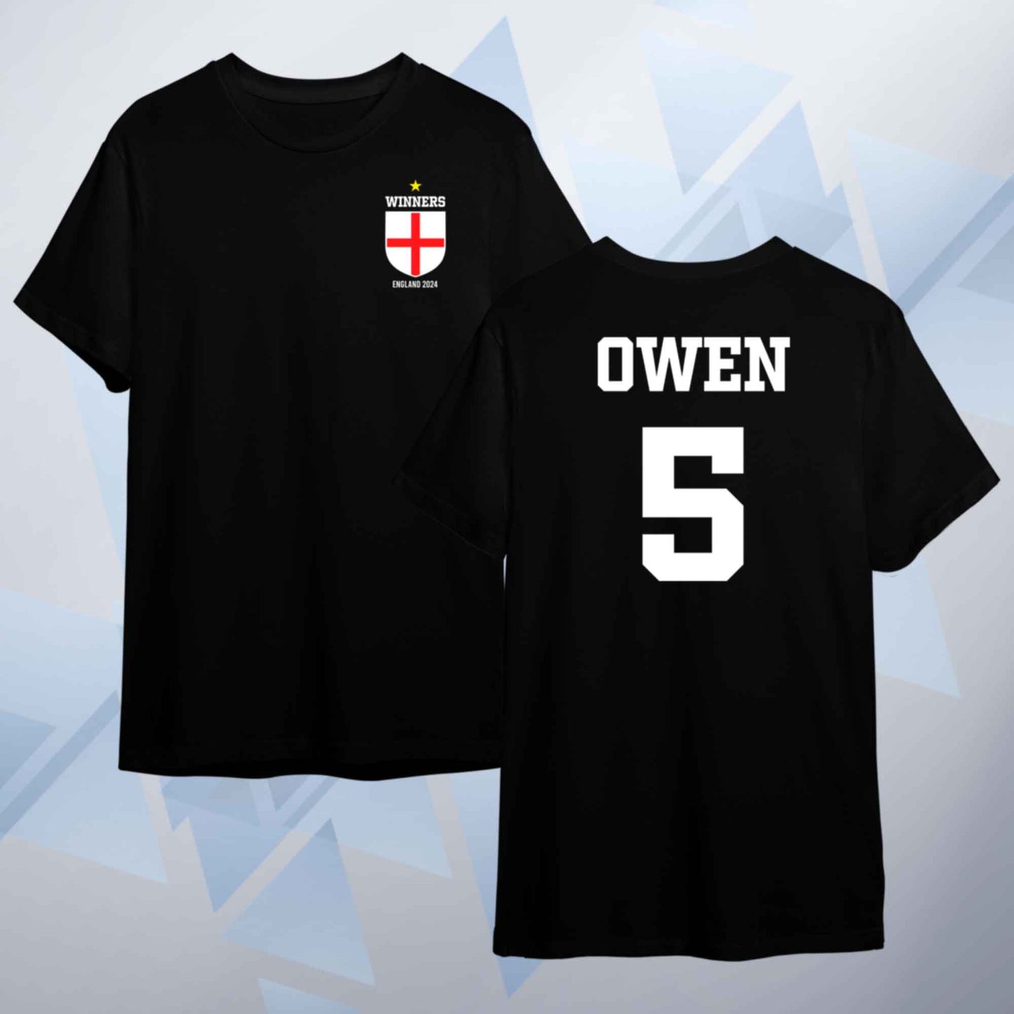 Personalised 2024 England Winners Football Euro Tribute T Shirt