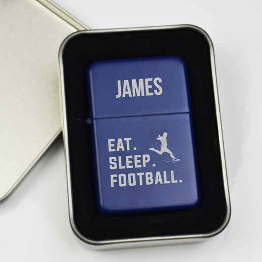 Engraved Eat Sleep Football For Him Lighter