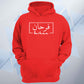 Custom Arabic Box Name With English Unisex Hoodie