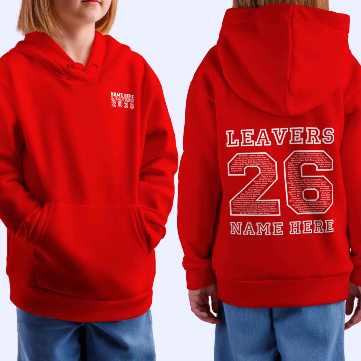 Personalised LEAVERS Hoodie 2026 Primary School Leavers