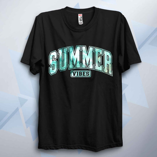 Summer Vibes Blue Unisex Adult T Shirt