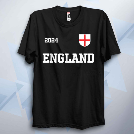 2024 England Flag Football Euro Tribute T Shirt