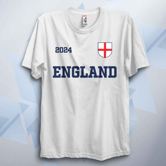 2024 England Flag Football Euro Tribute T Shirt