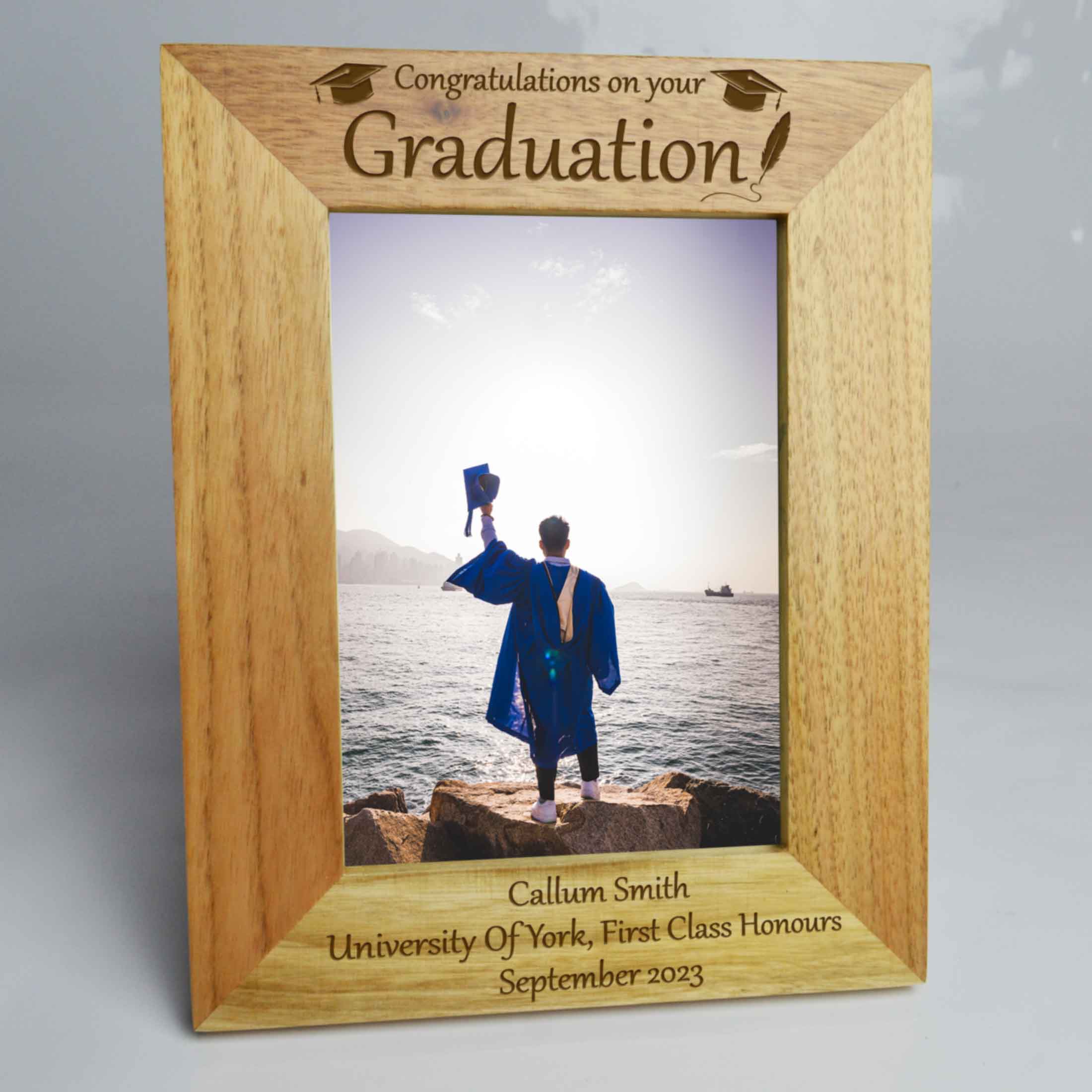 Graduation Portrait Photo Frame Oak Frame – FLUX DESIGNS