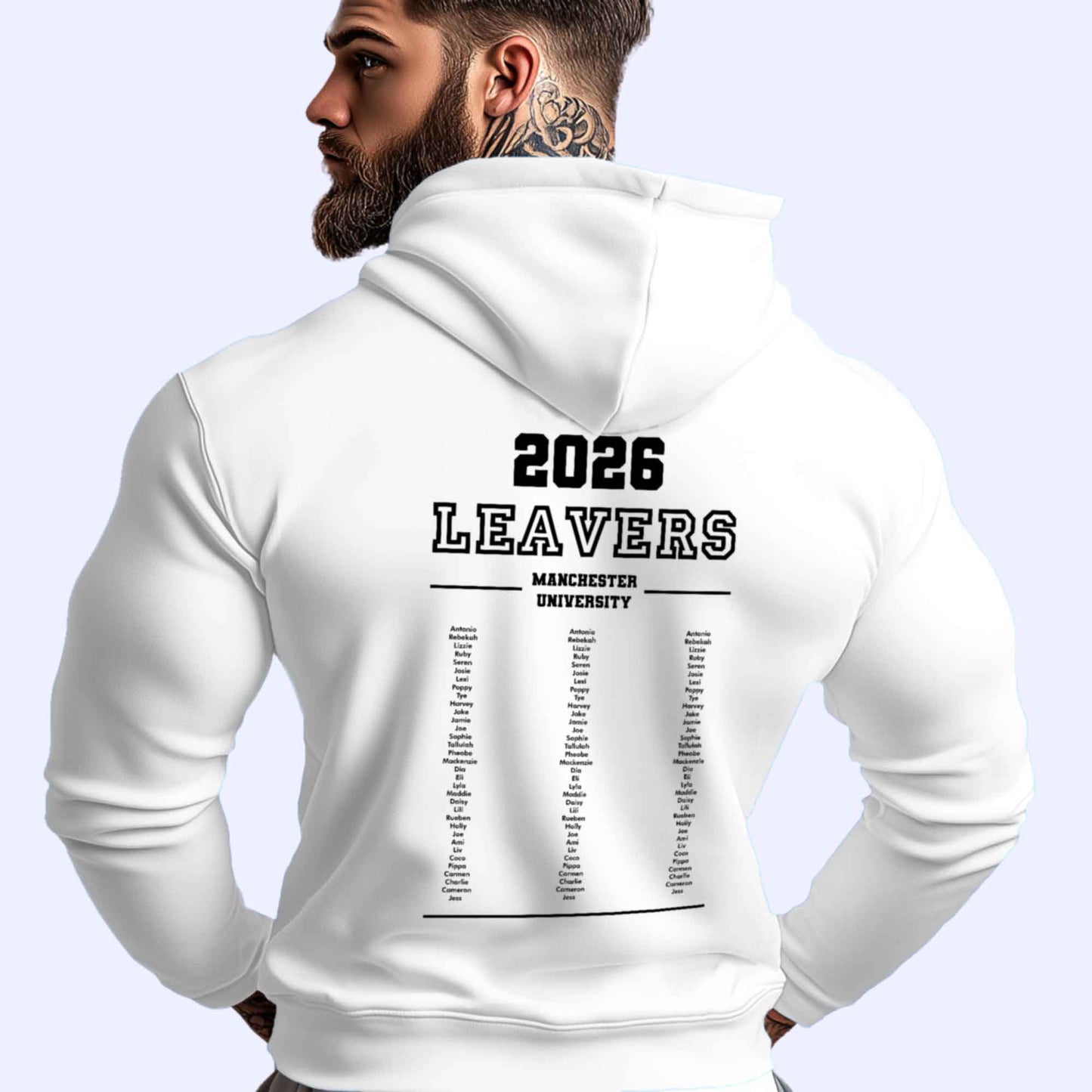 Personalised LEAVERS Hoodie 2026 Names List