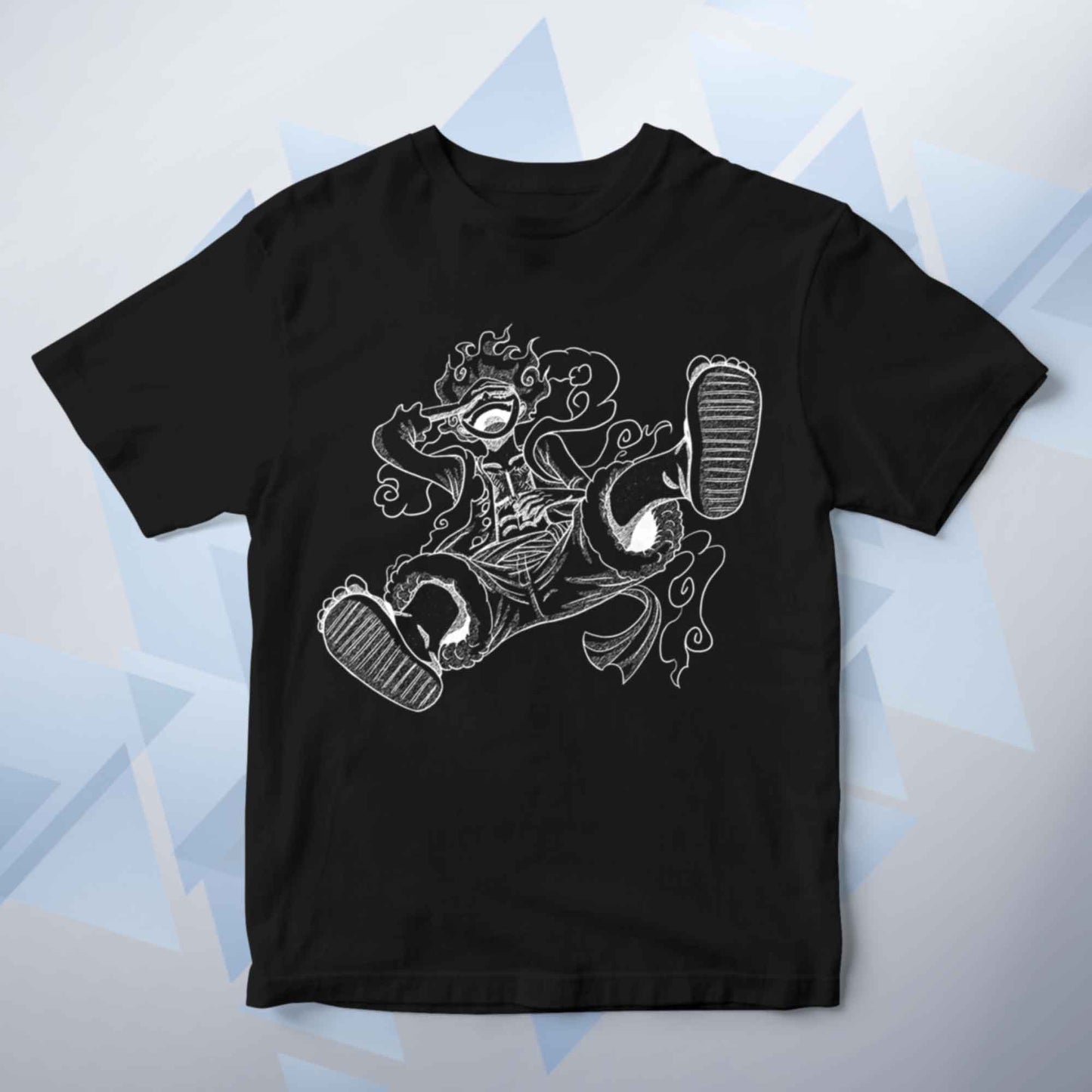 Luffy Gear 5 Line Art Kids Unisex T Shirt