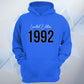 Personalised Limited Edition White Outline Unisex Hoodie