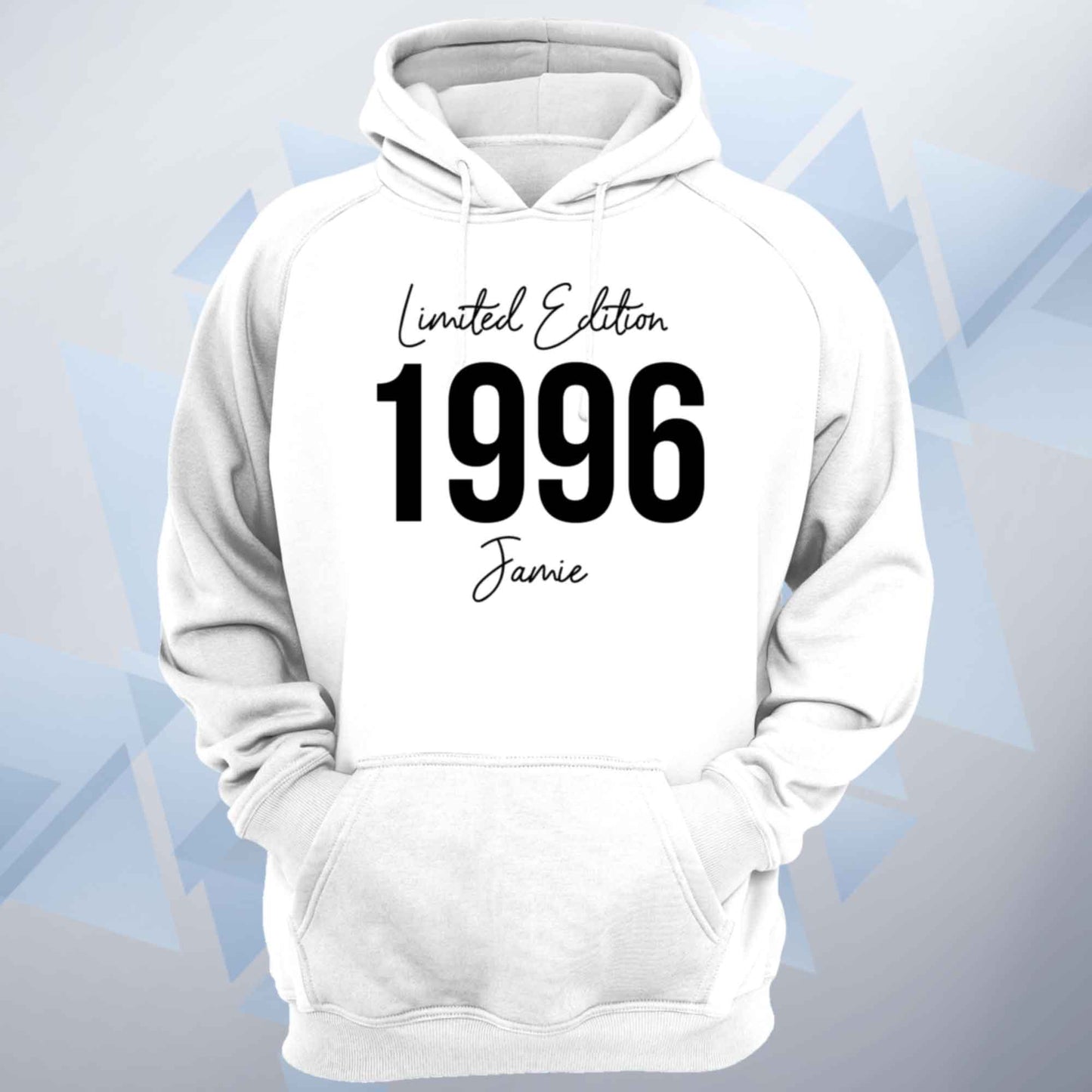 Personalised Limited Edition White Outline Unisex Hoodie