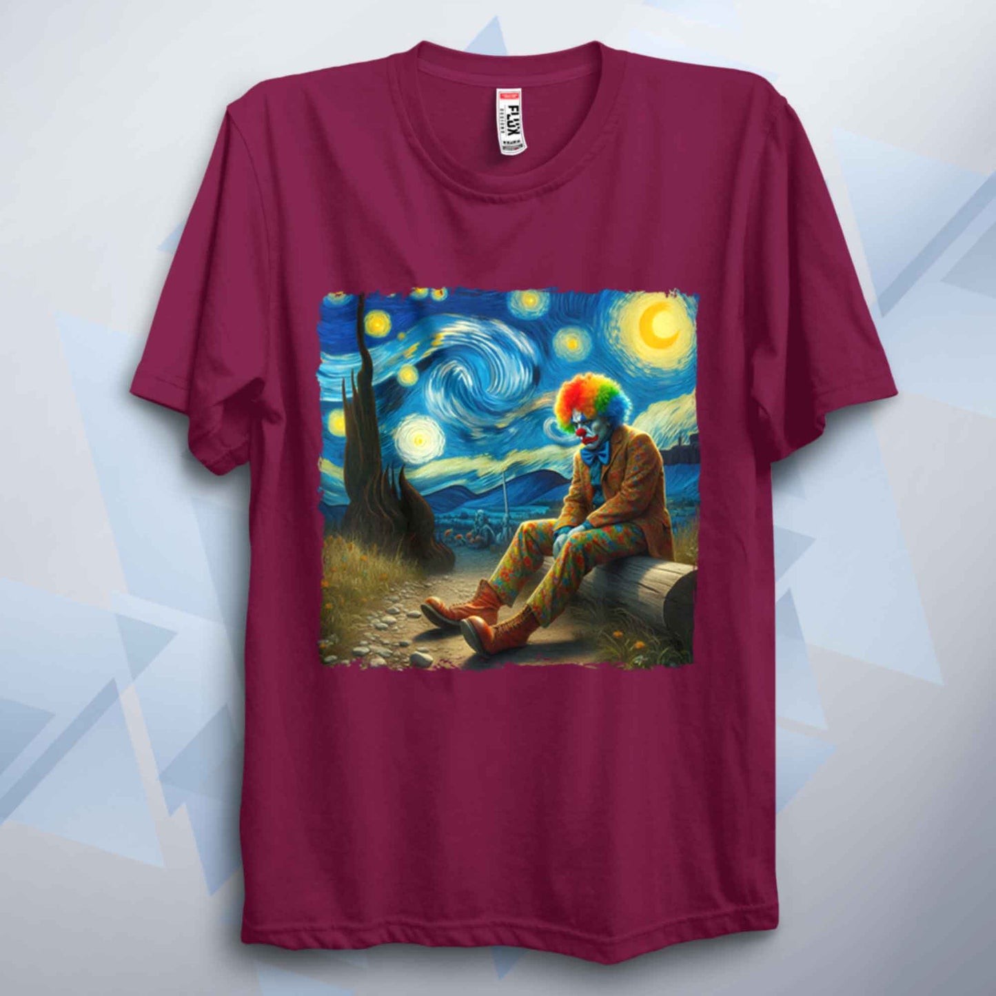 Starry Night Clown Unisex Parody T Shirt