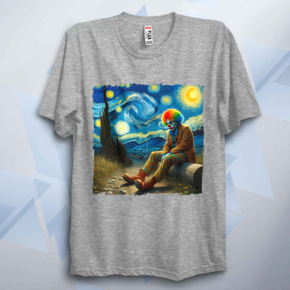 Starry Night Clown Unisex Parody T Shirt