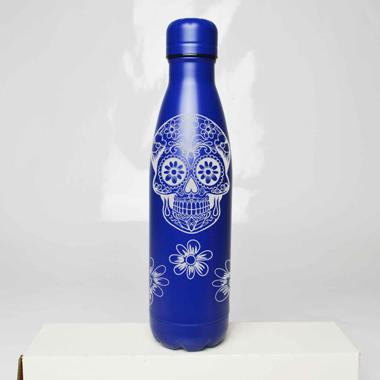 Sugar Skull Stainless Steel Thermos Bottle – 500ml BPA-Free Insulated Flask