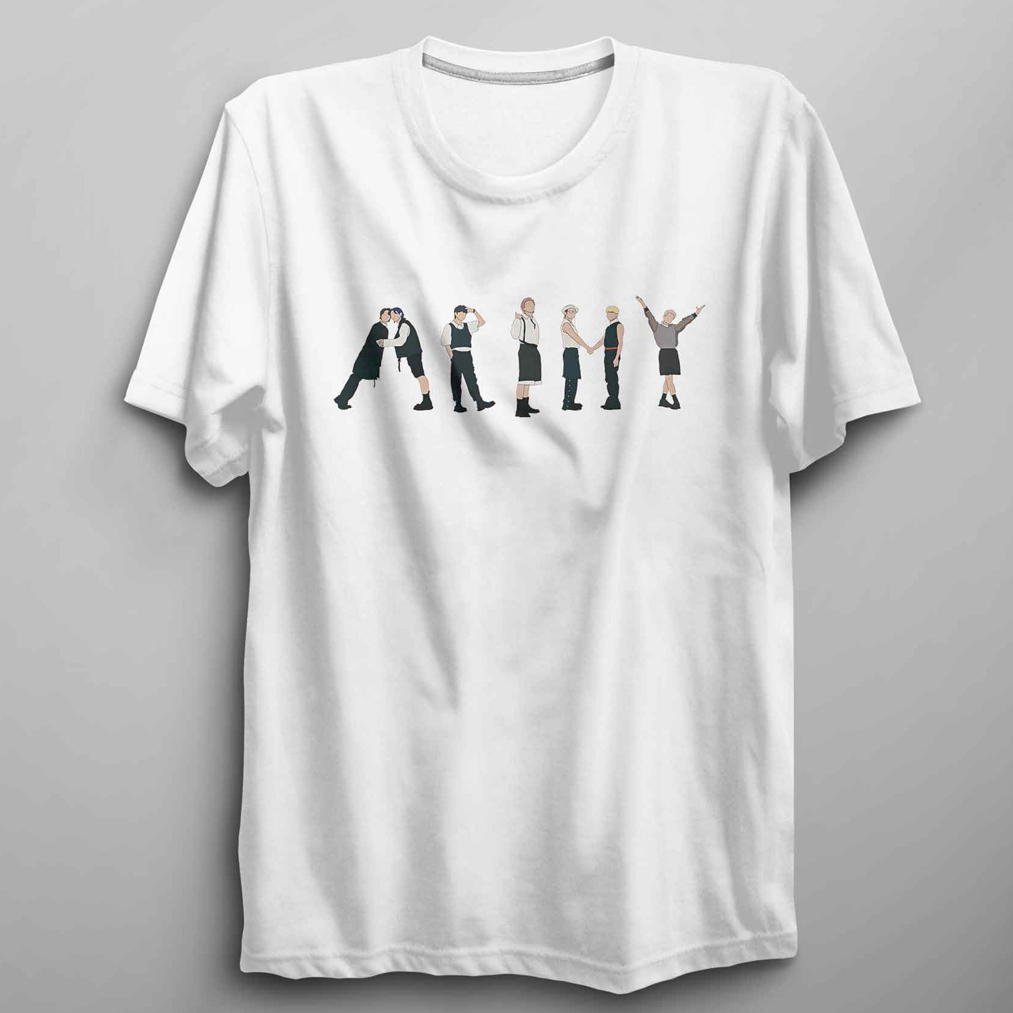 Army white cheap t shirt