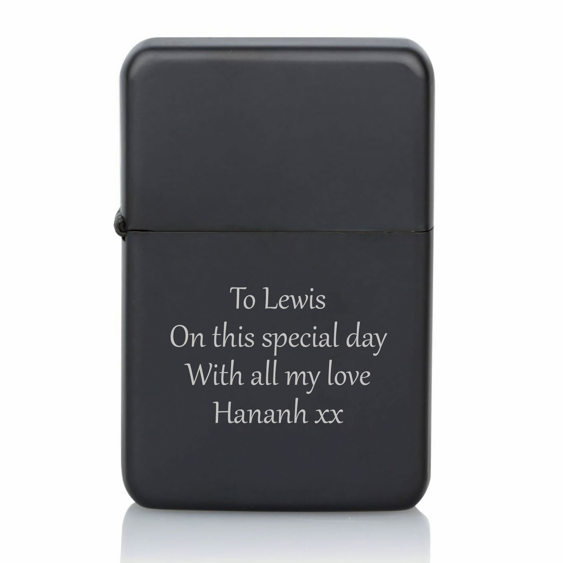 Personalised Lighter 4 Line Message Lighter Present *Gift Box Included* - FLUX DESIGNS