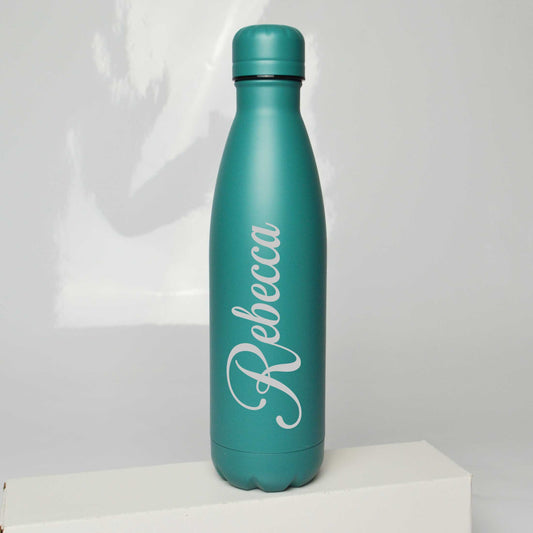 Personalised Name Thermos Water Bottle Customized Name Bottle 500ml - FLUX DESIGNS