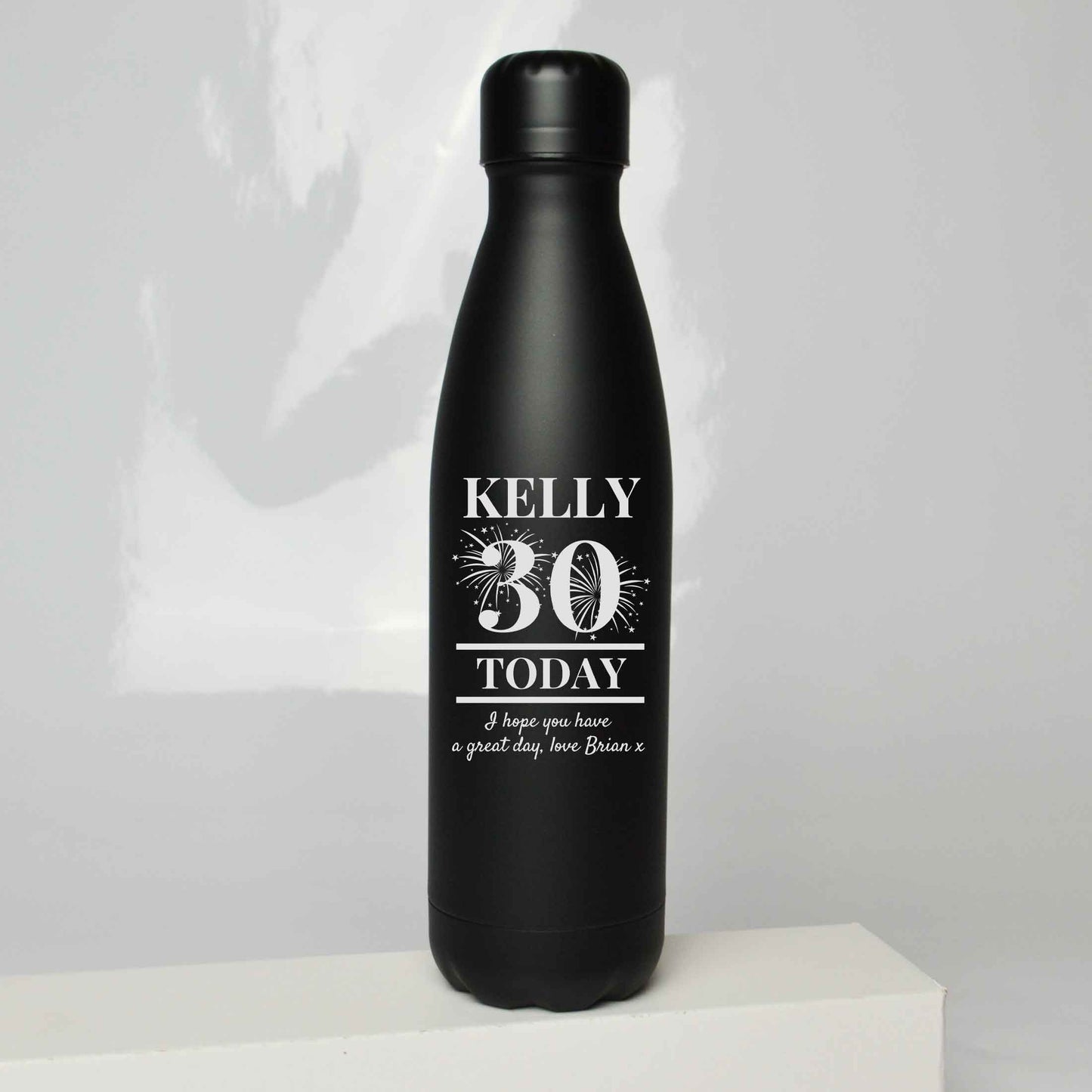 Personalised Birthday Fireworks  Engraved Thermos Bottle 500ml