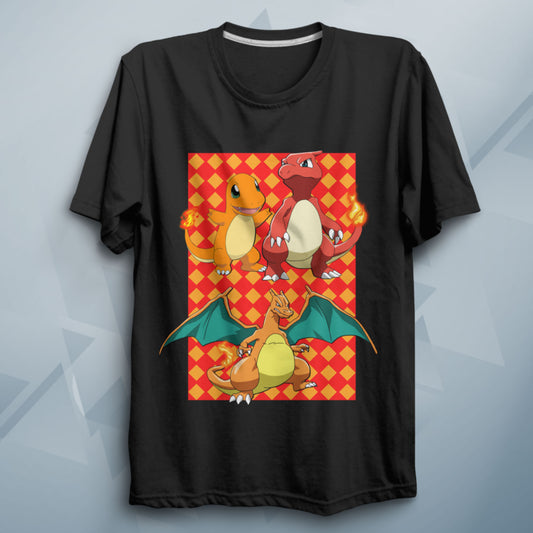 PKMN Charizard Evolution T Shirt Anime Shirt - FLUX DESIGNS