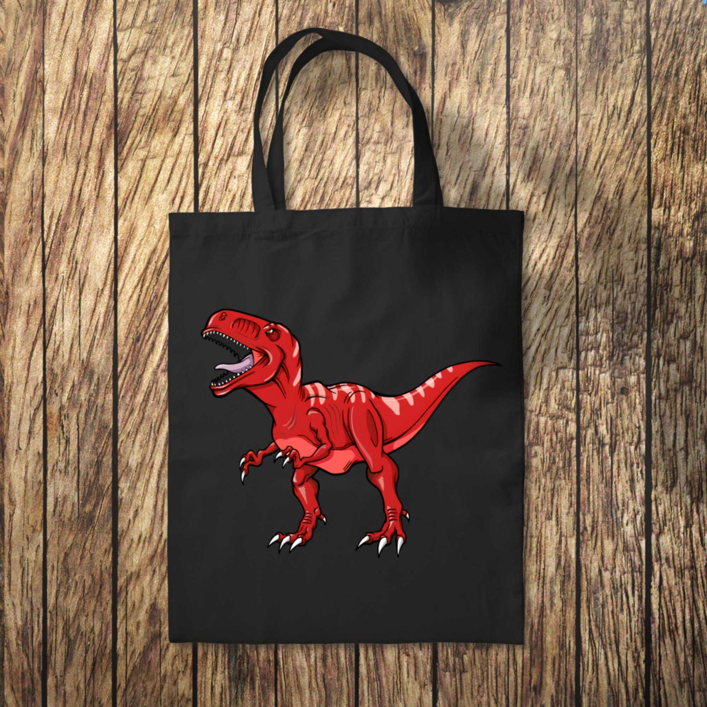 Red Dinosaur Tote Bag 10L Bag
