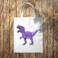 Purple Dinosaur Tote Bag 10L Bag