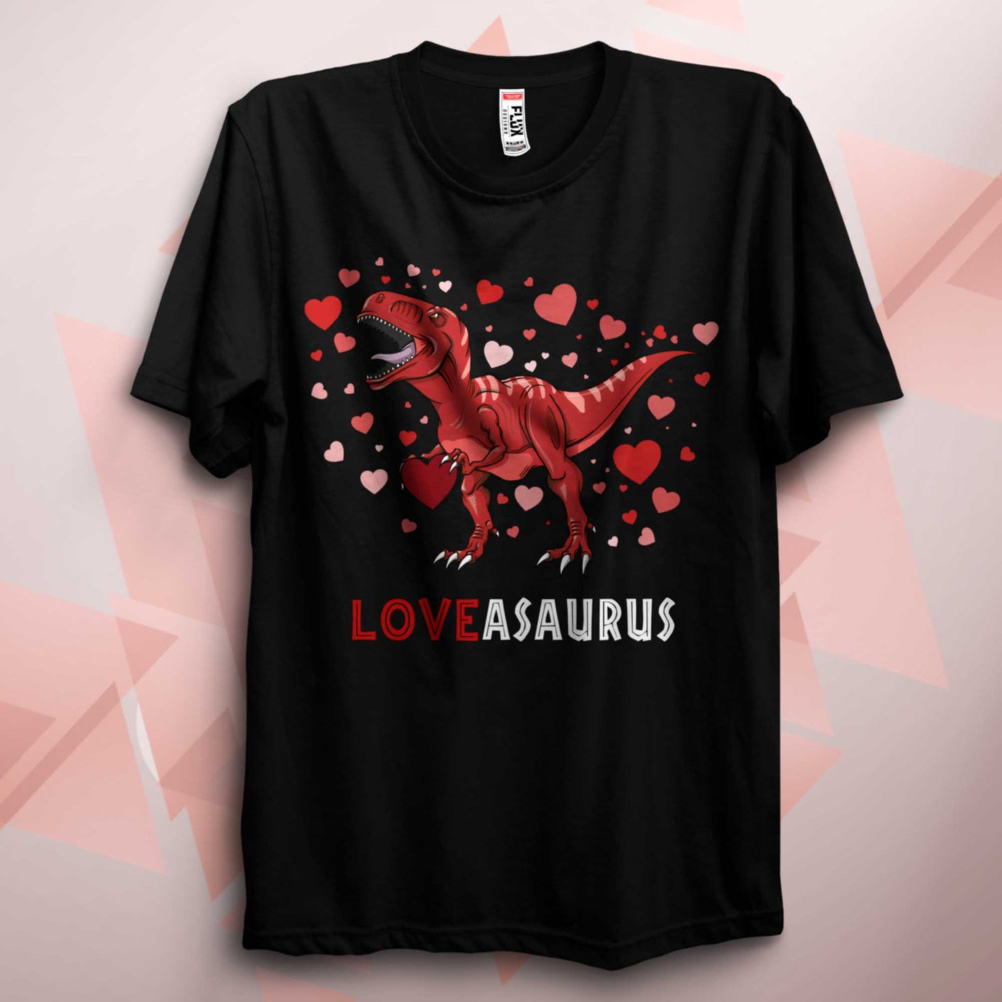 Valentines Loveasaurus Red Dinosaur T Shirt