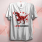 Valentines Loveasaurus Red Dinosaur T Shirt
