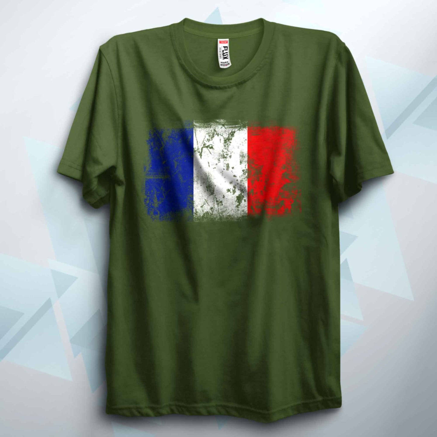 Distressed France Flag T Shirt