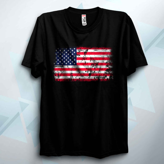 Distressed USA Flag T Shirt