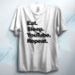 Eat Sleep YouTube Repeat T Shirt
