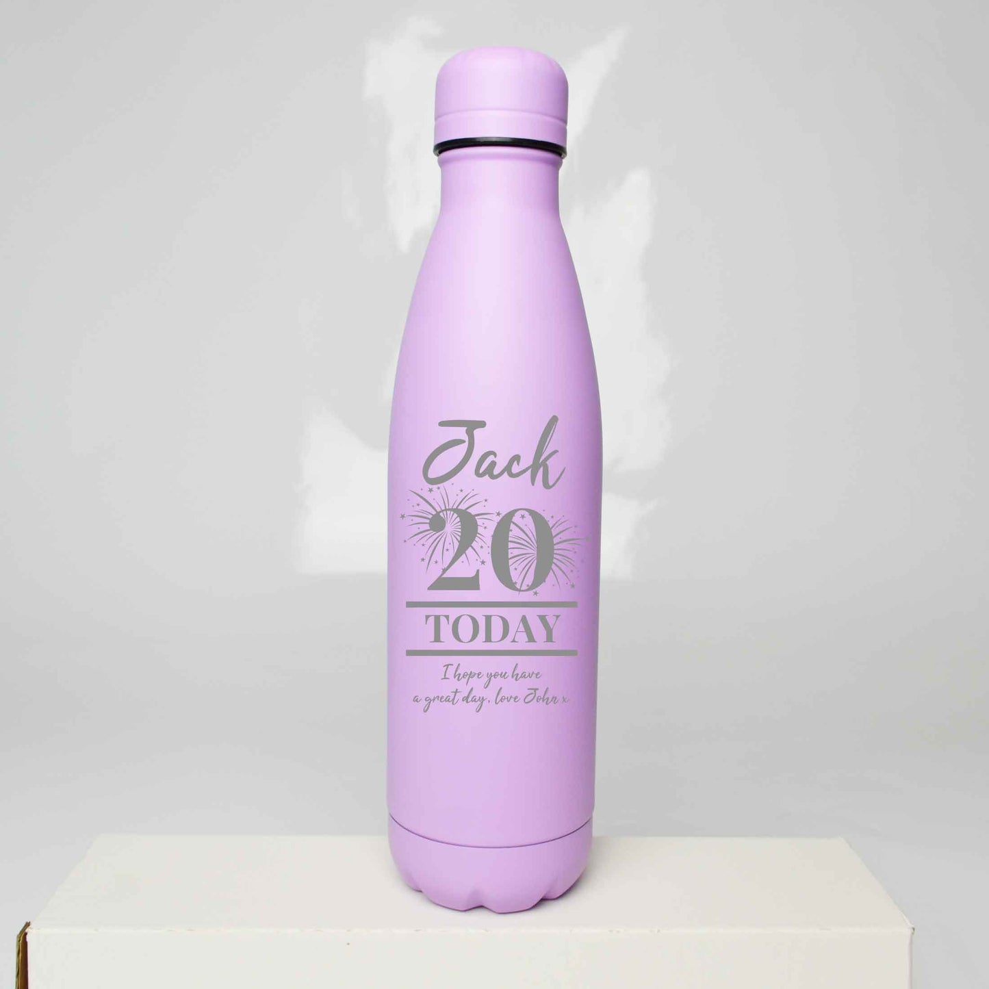 Personalised Firework Birthday Engraved Thermos Bottle 500ml