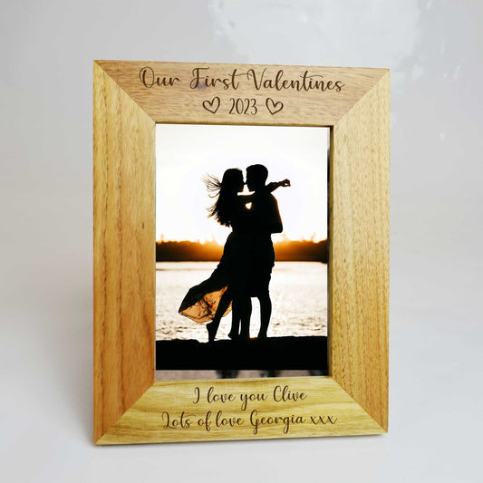 Personalised First Valentines Photo Frame