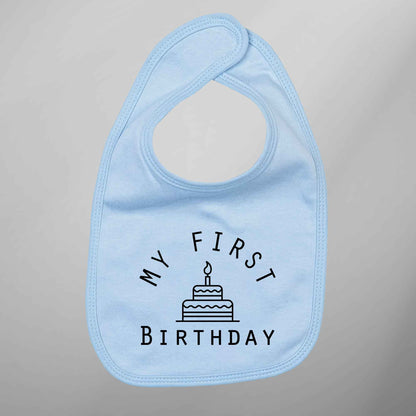 Baby Bib My First Birthday Bib 1st Birthday Baby Gift - FLUX DESIGNS