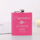 Personalised Rose Wedding 6oz Steel Hip Flask