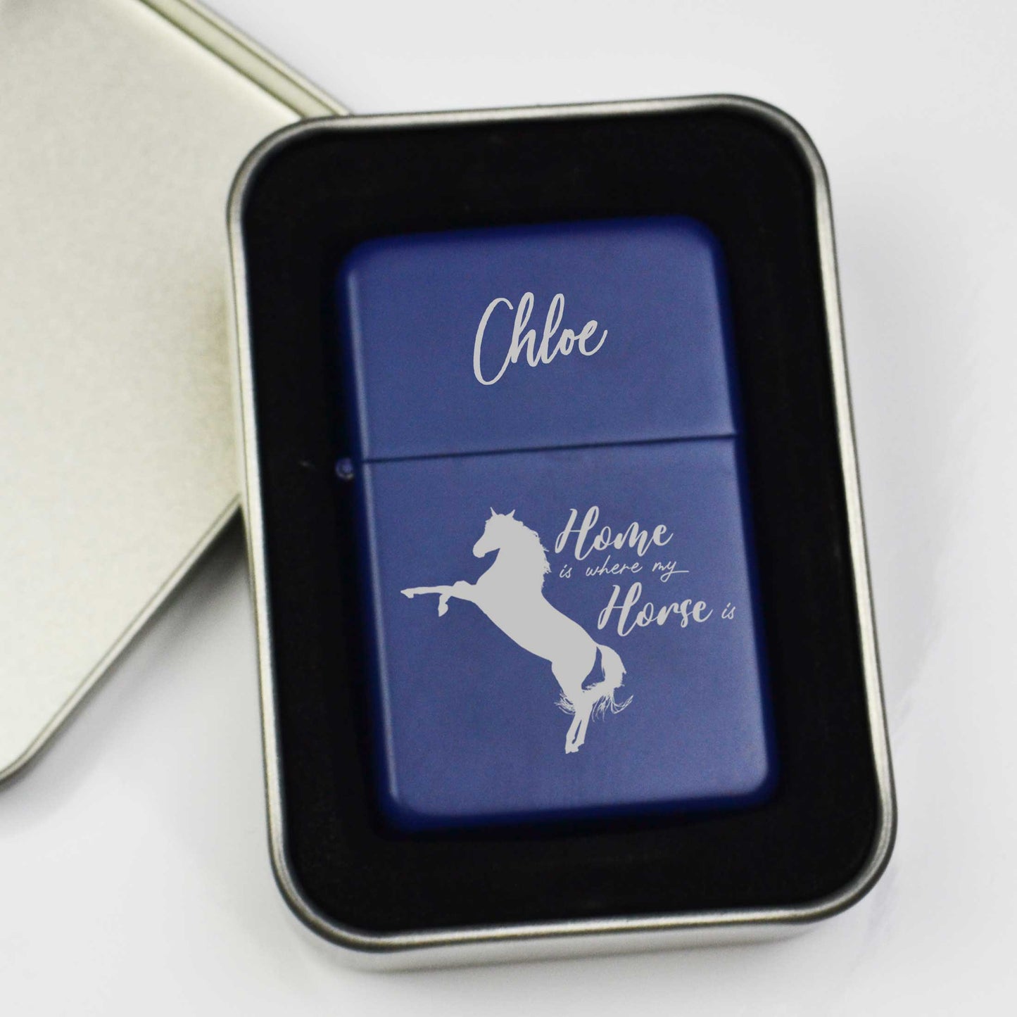 Personalised Home Is Where My Horse Is Flint Lighter