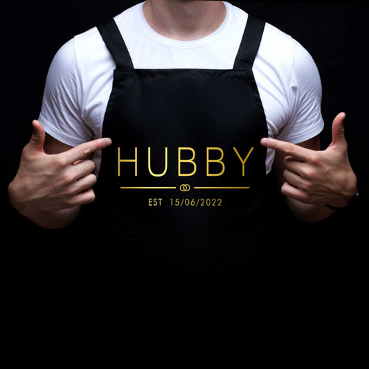 Personalised Wifey Hubby Established Apron