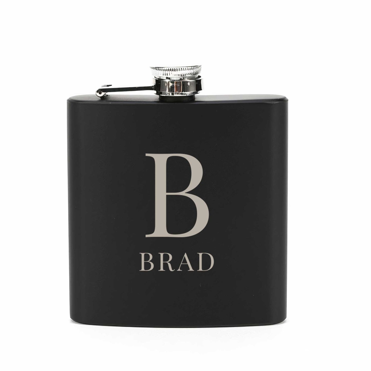 Personalised 6oz Initial And Name Steel Hip Flask