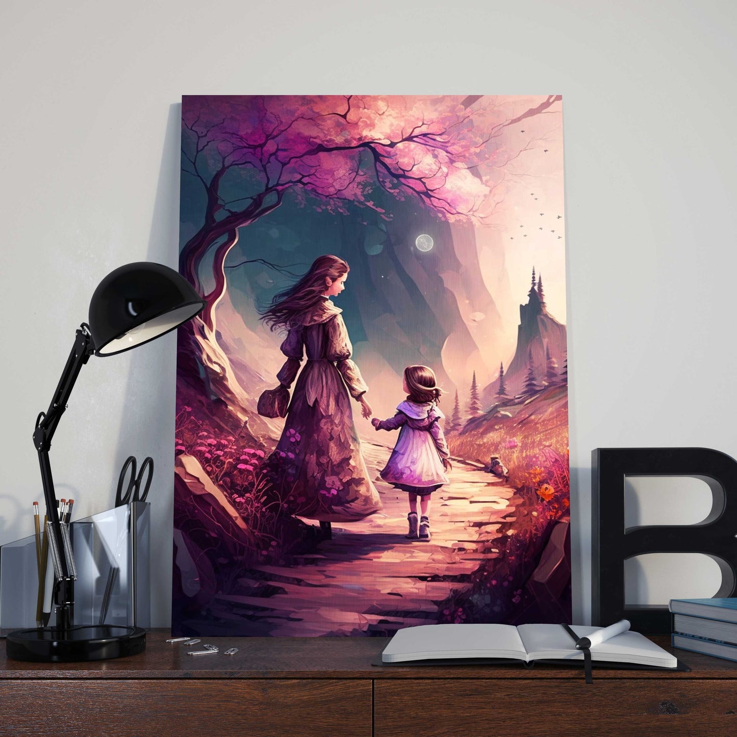 Elvish Mother And Child Metal Poster