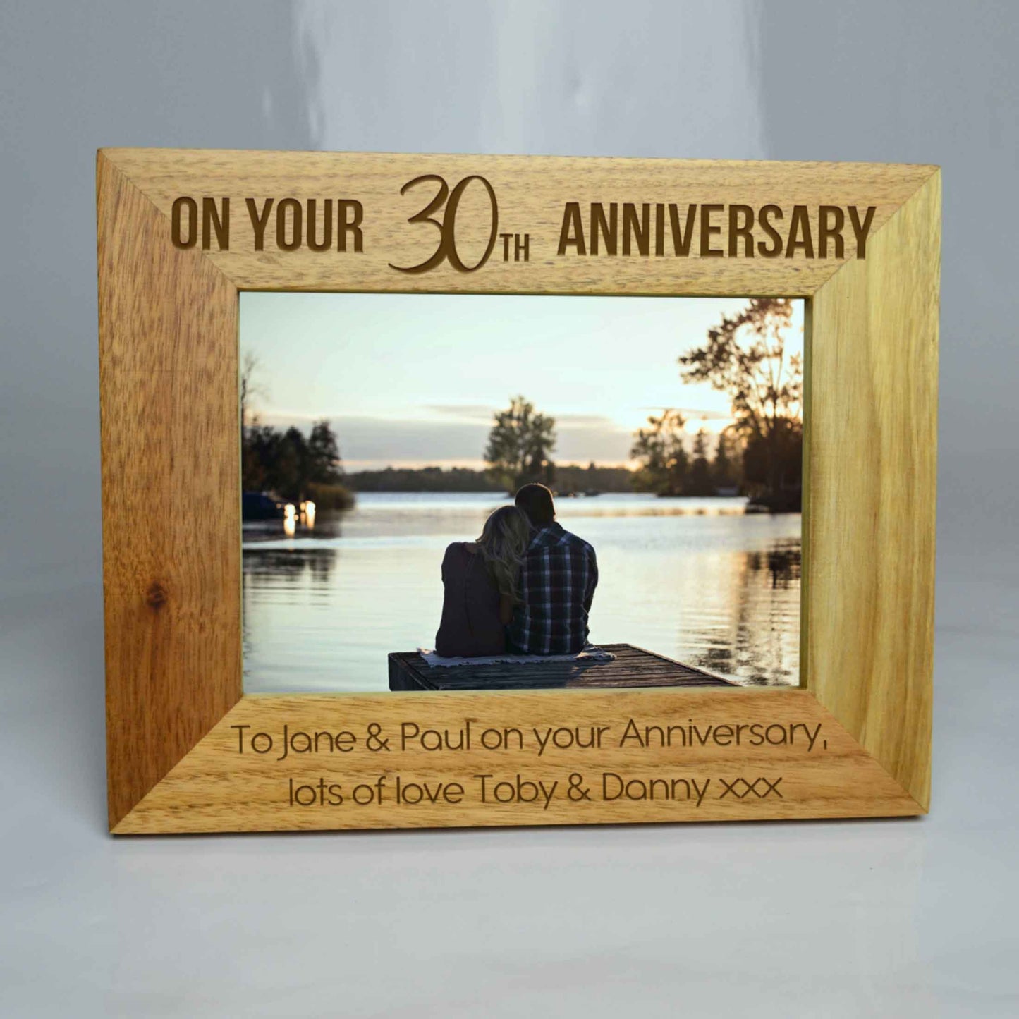 Personalised On Your Anniversary Photo Frame Oak Frame *Landscape*