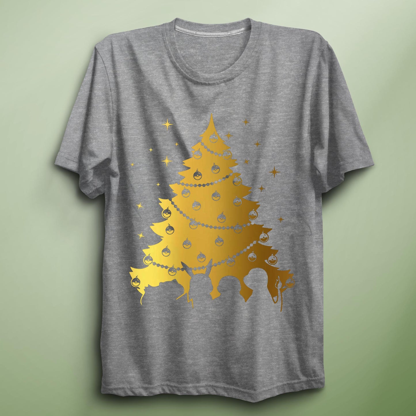 PKMN Christmas Tree T Shirt Anime Shirt