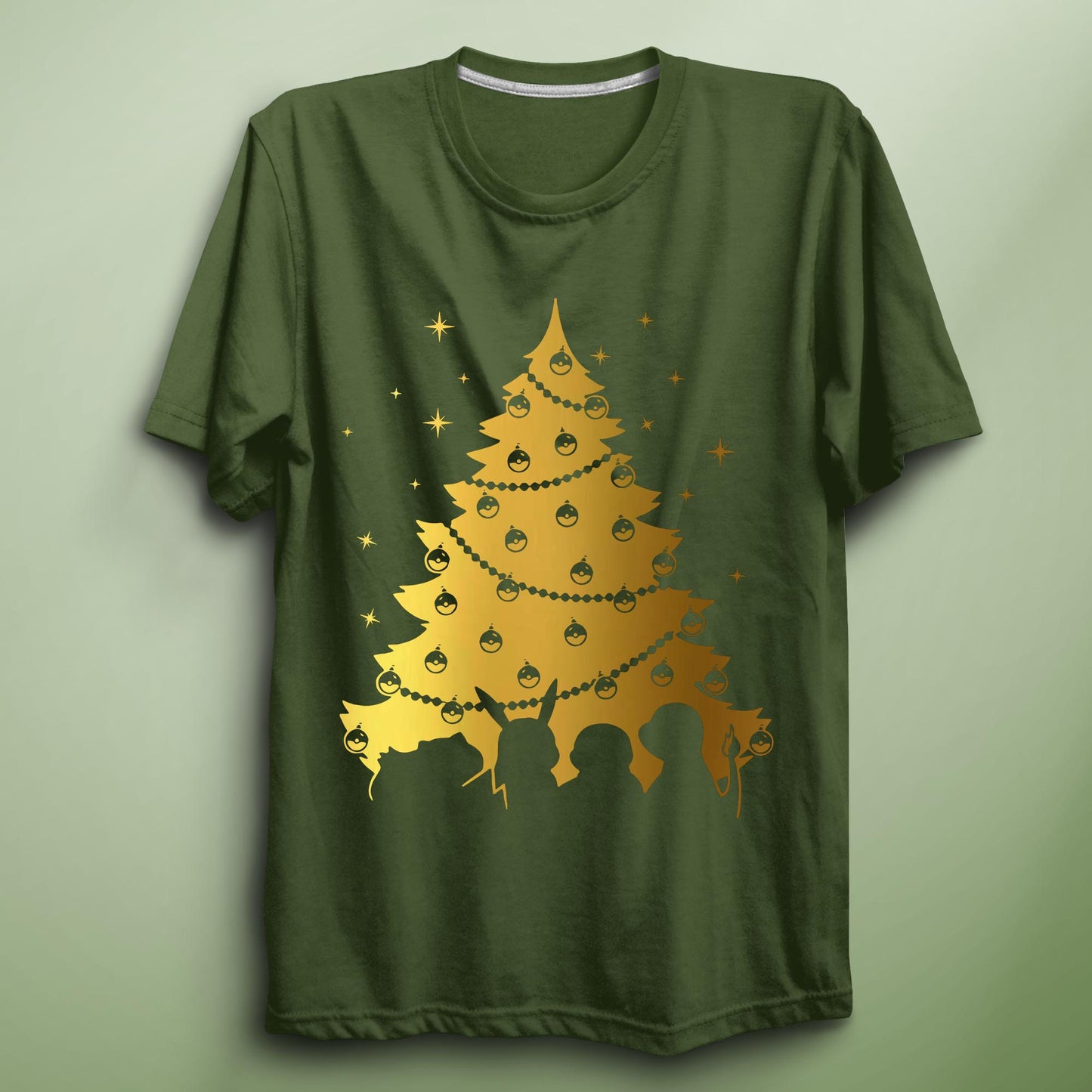 PKMN Christmas Tree T Shirt Anime Shirt