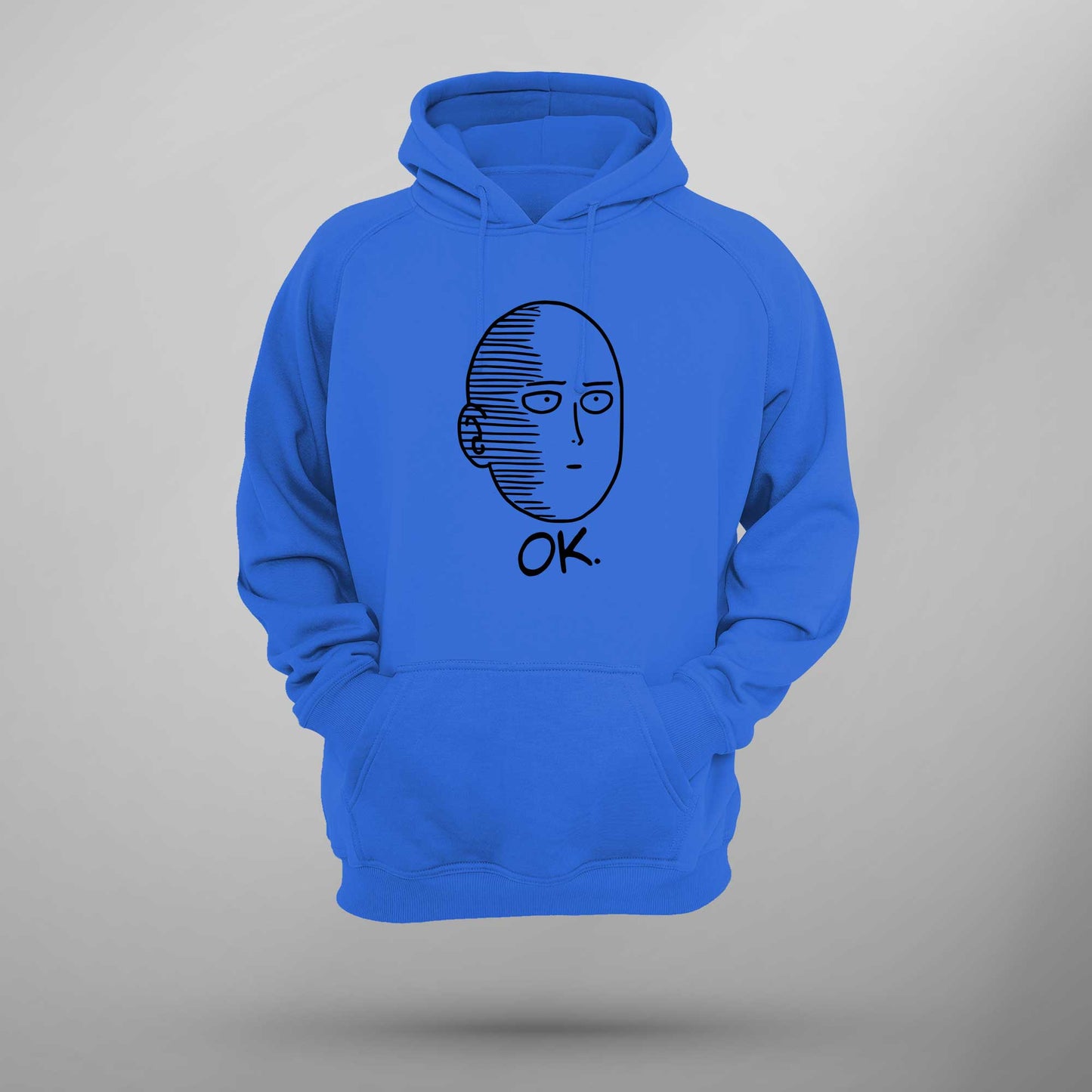 Saitama OK Hoodie One Punch Anime Hoodie OPM - FLUX DESIGNS