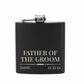 Personalised Wedding 6oz Black Hip Flask Name & Date And Role