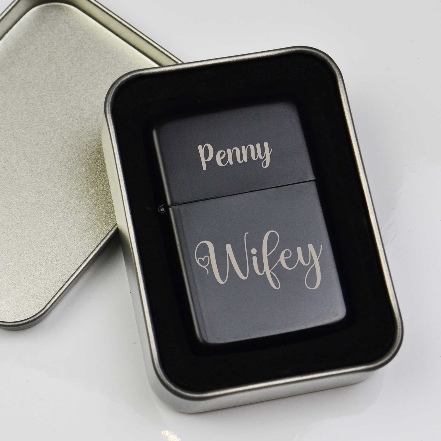 Personalised Wifey Hubby Valentines Gift Lighter