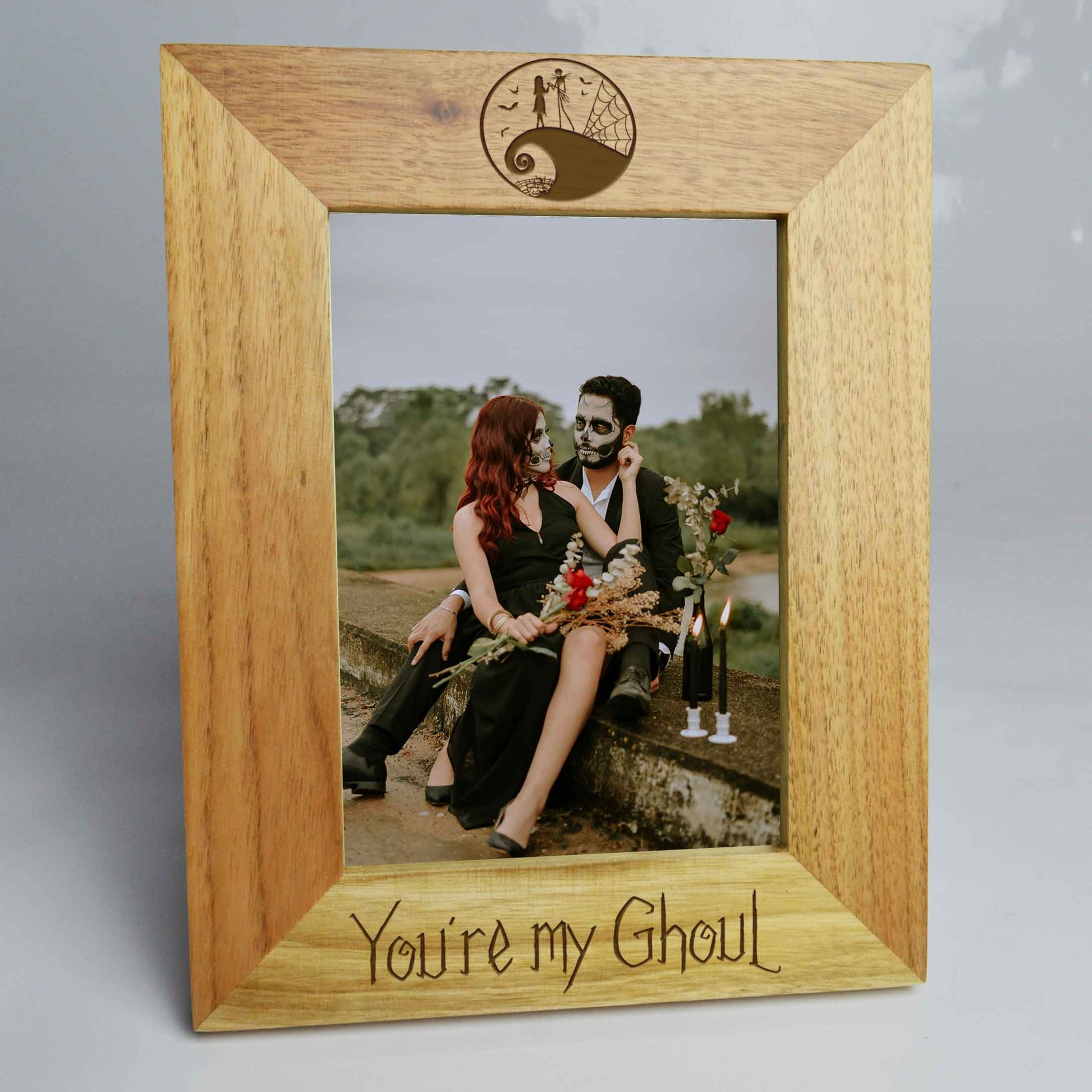 Personalised Jack & Sally Photo Frame Halloween Frame - FLUX DESIGNS